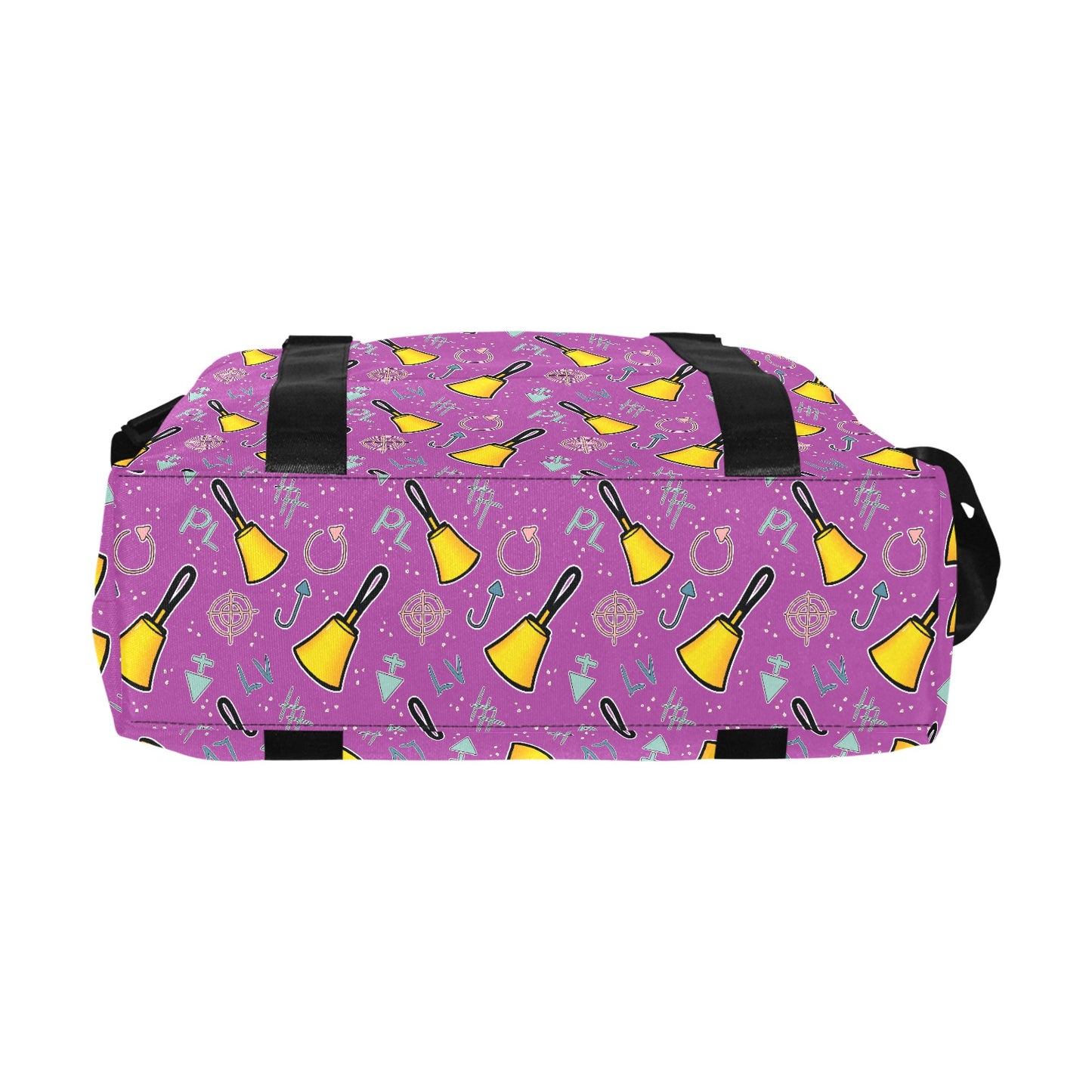 Purple Cartoon Bells Travel Duffel Bag