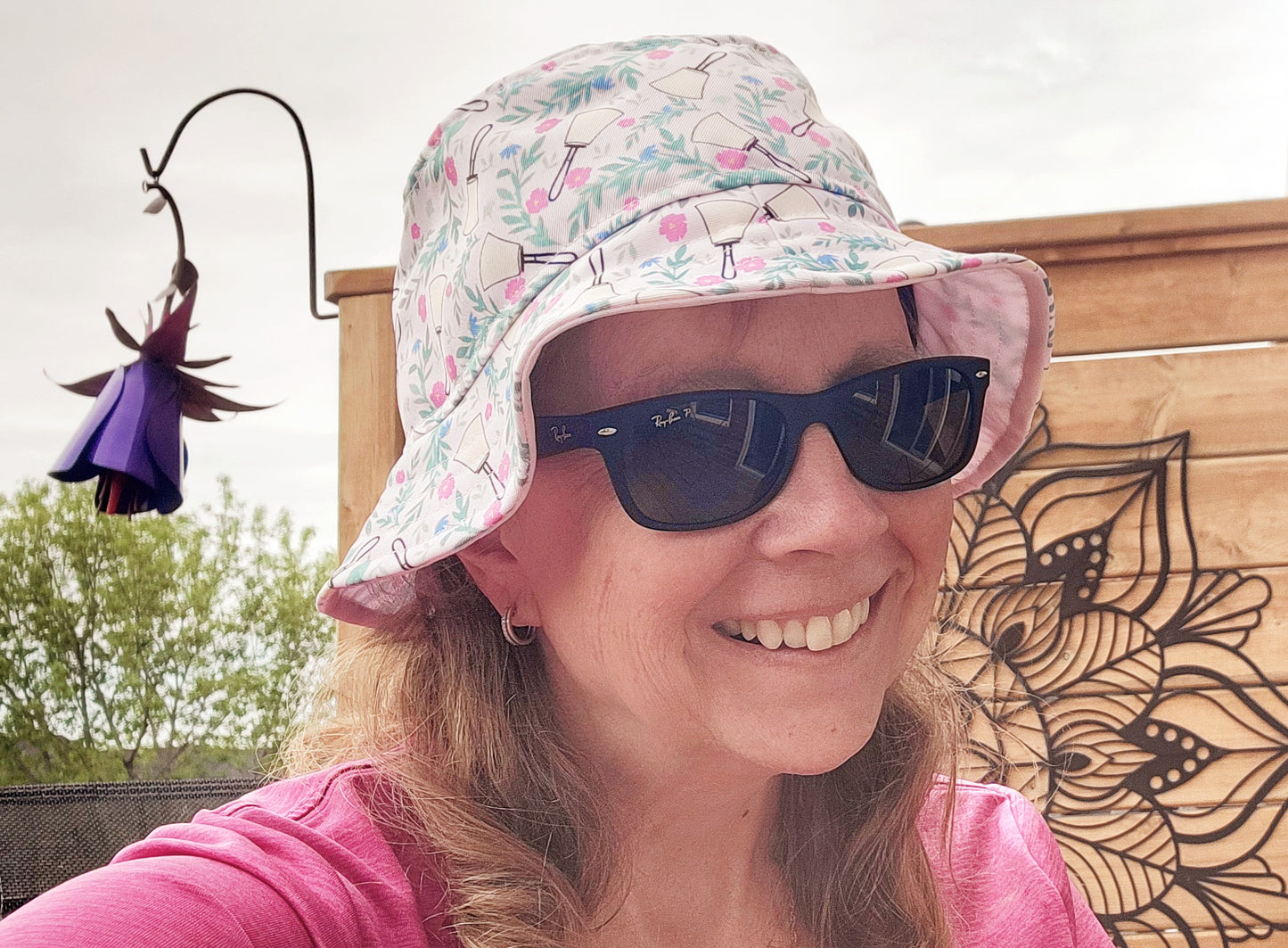 Handbell Floral Patterned Bucket Hat for Summer Adventures