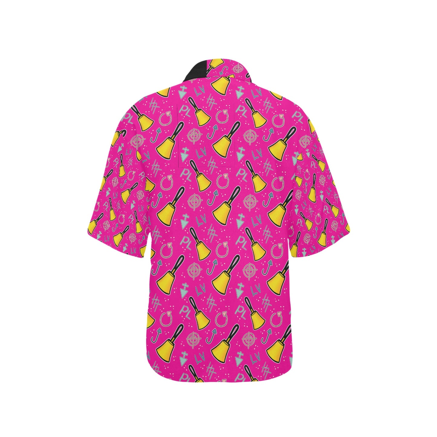 Cartoon Hawaiian Shirt for Women - Pink