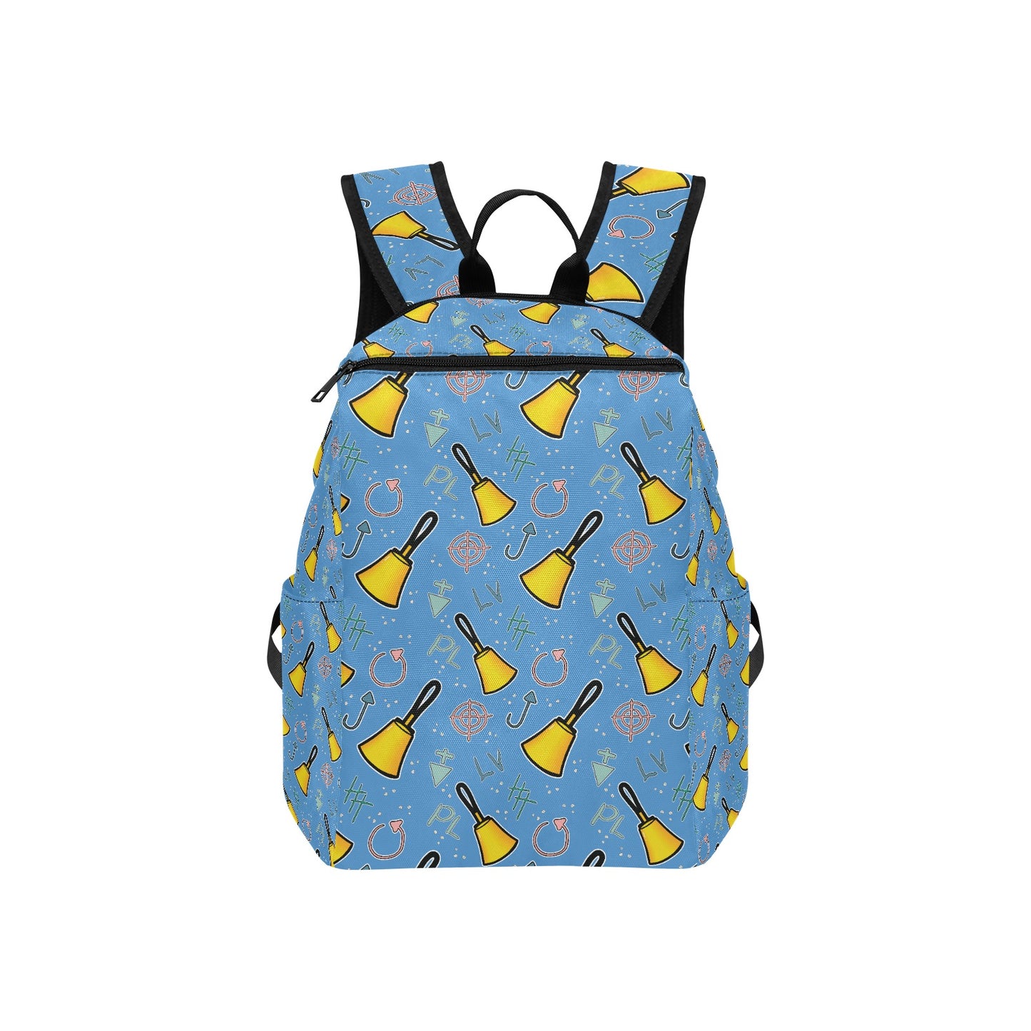 Cartoon Handbell Blue Lightweight Casual Backpack