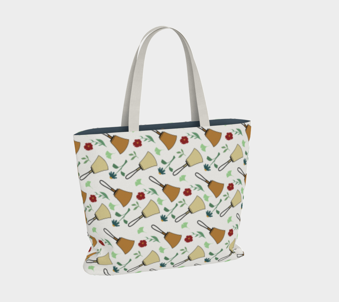 Bell Floral White Market Tote