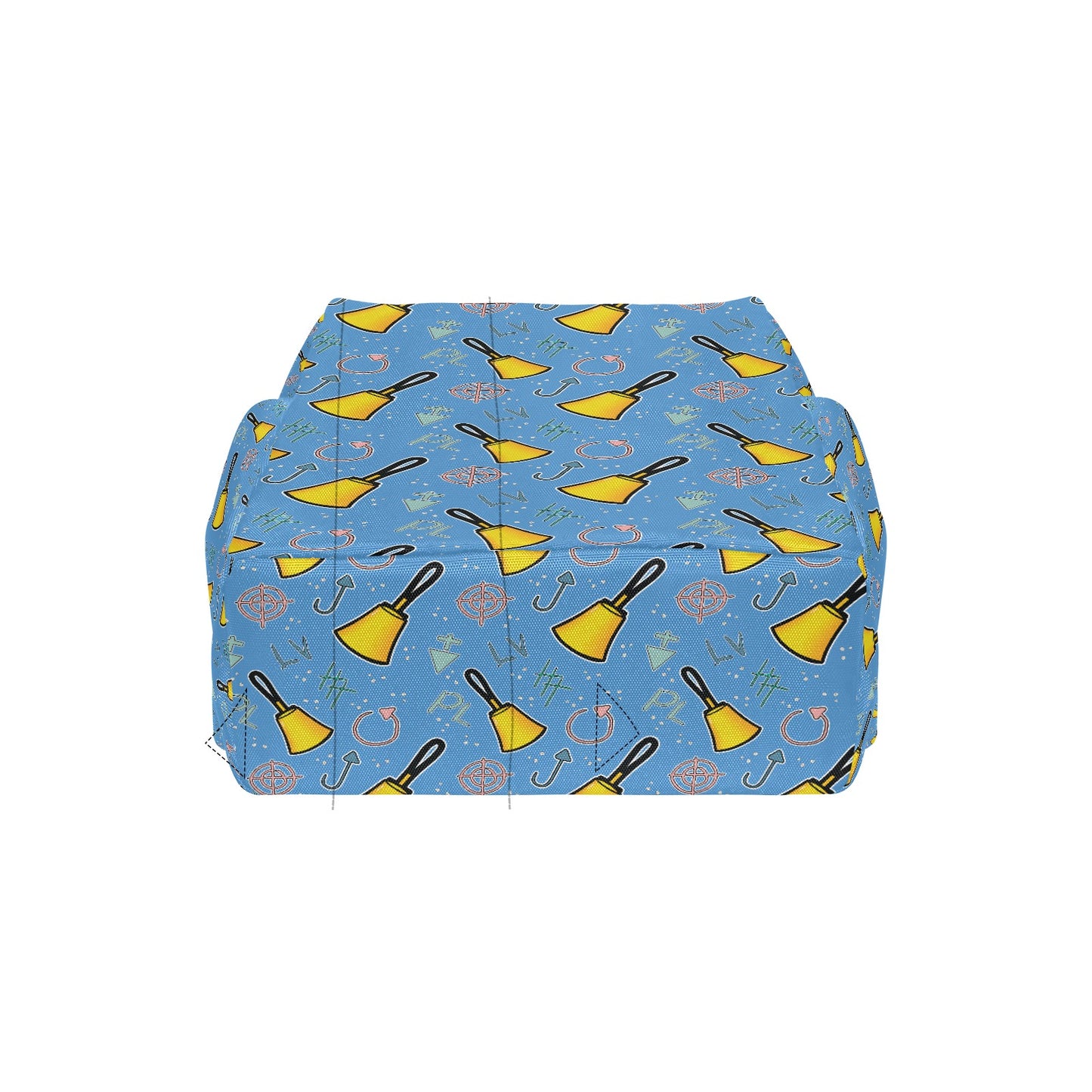 Cartoon Handbell Blue Lightweight Casual Backpack