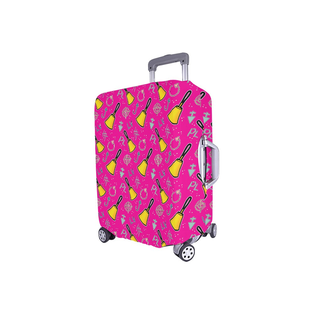 Cartoon Handbell Pink Luggage Cover (18"-21") (Small)