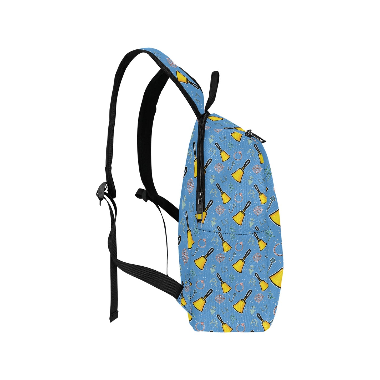 Cartoon Handbell Blue Lightweight Casual Backpack