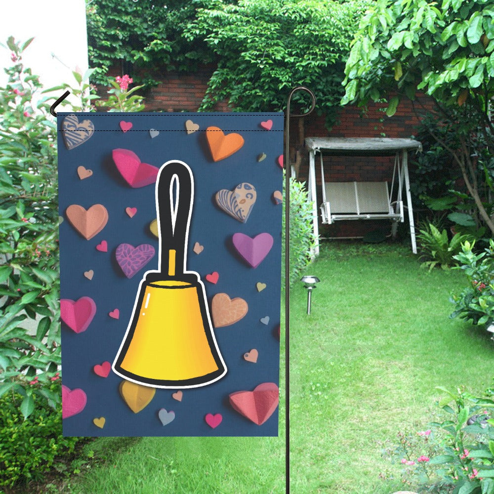 Handbell & Hearts Garden Flag 12''x18''(Without Flagpole)