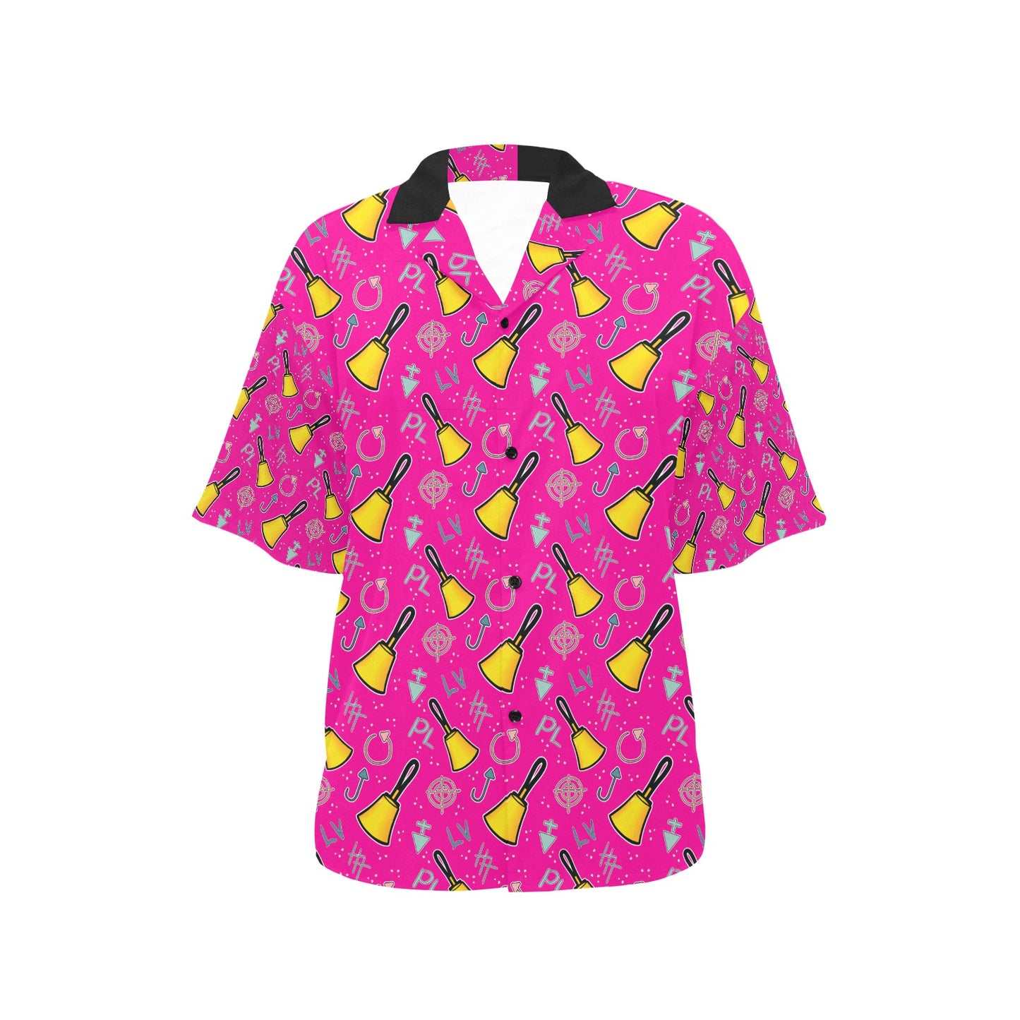Cartoon Hawaiian Shirt for Women - Pink