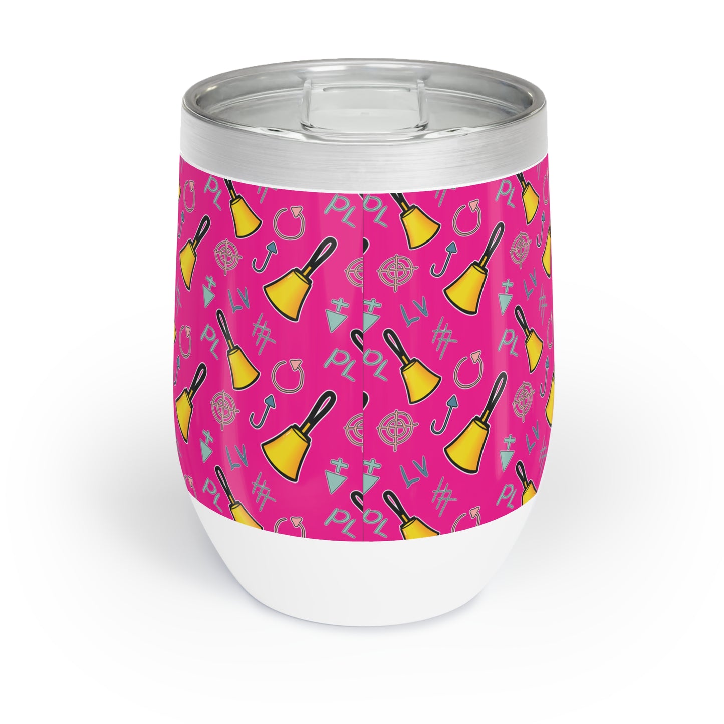 Chill Wine Tumbler with Fun Bell Design - Perfect for Parties & Celebrations