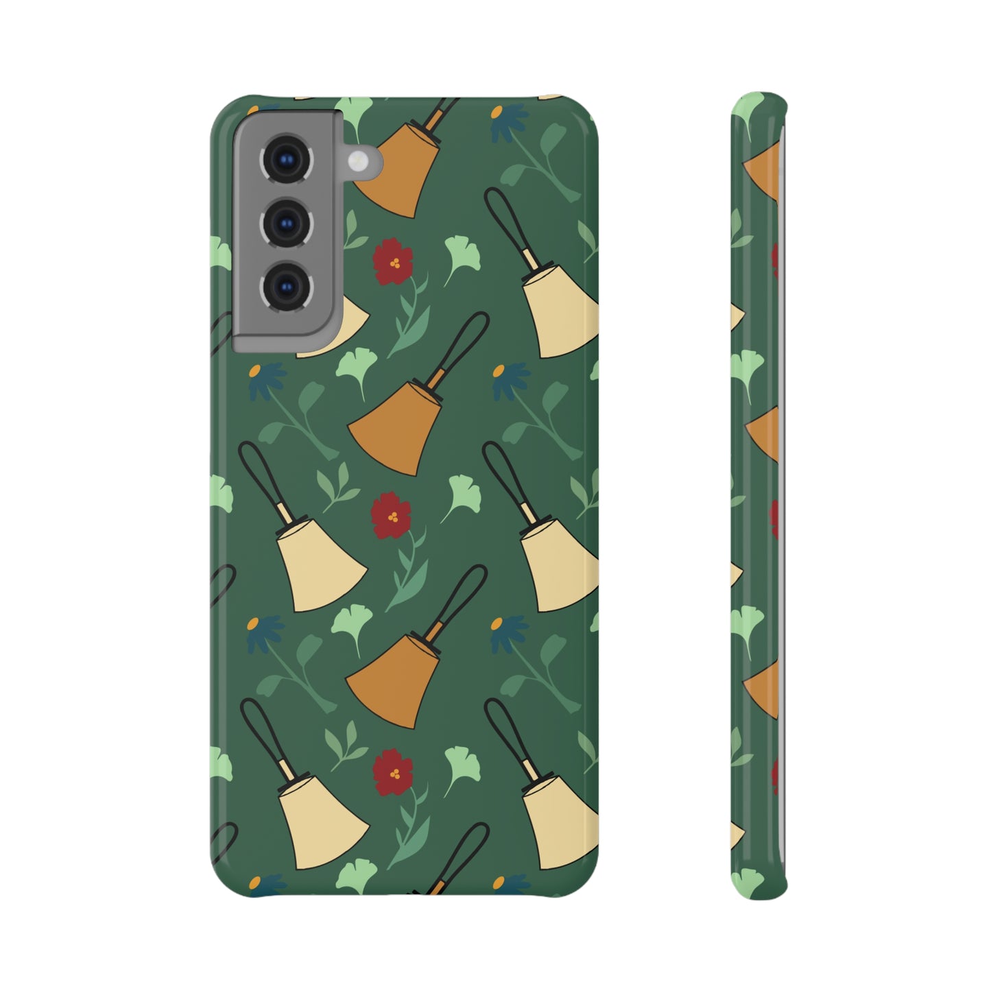 Handbell Floral Samsung S21 Slim Snap Case with Handbell Design - Perfect for Handbell Lovers