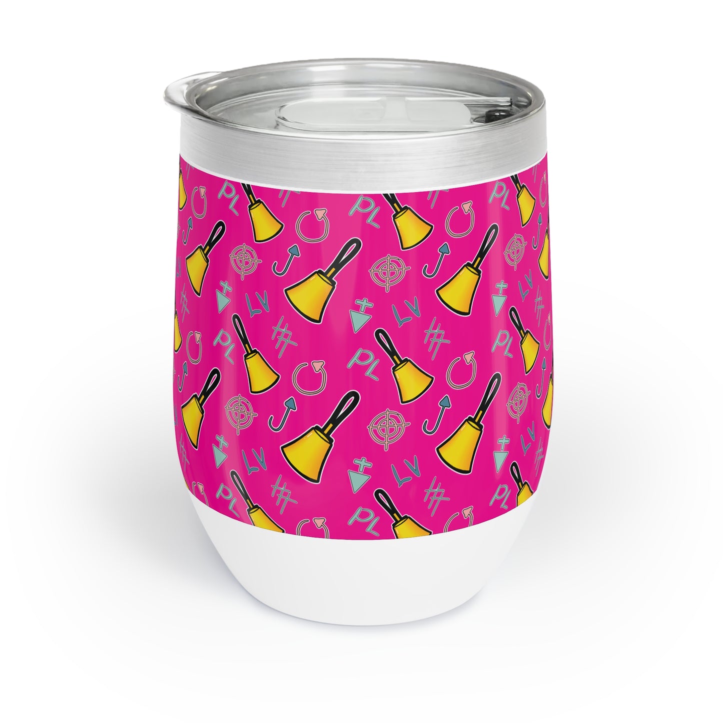 Chill Wine Tumbler with Fun Bell Design - Perfect for Parties & Celebrations