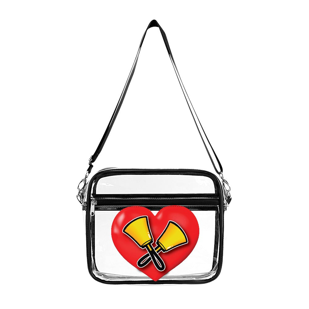 Transparent I love Handbells Stadium Bag