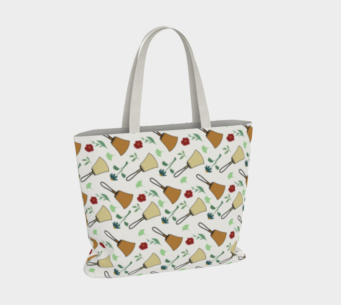 Bell Floral White Market Tote
