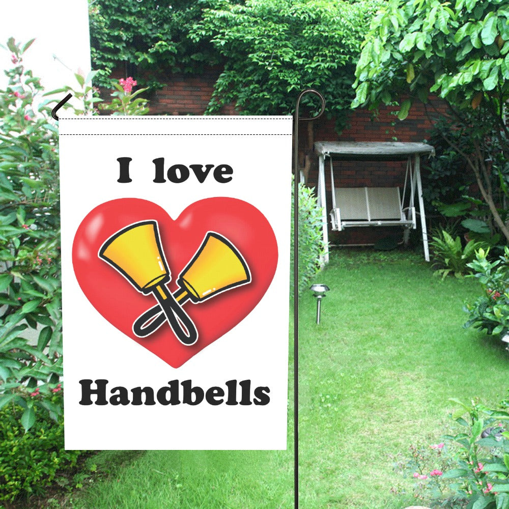 I Love Handbells Garden Flag 12''x18''(Without Flagpole)