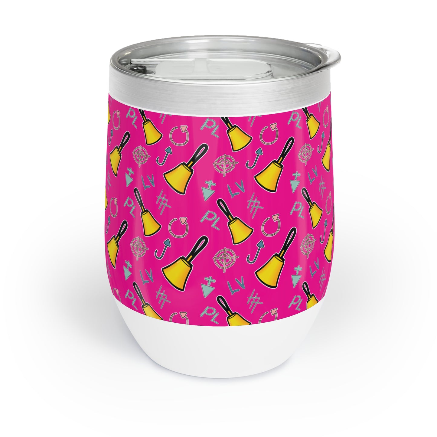 Chill Wine Tumbler with Fun Bell Design - Perfect for Parties & Celebrations