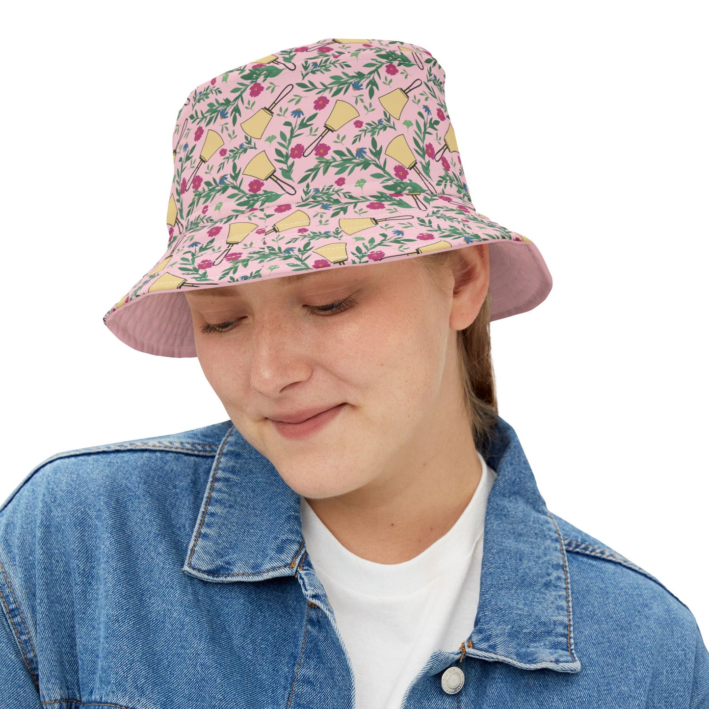 Handbell Floral Patterned Bucket Hat for Summer Adventures