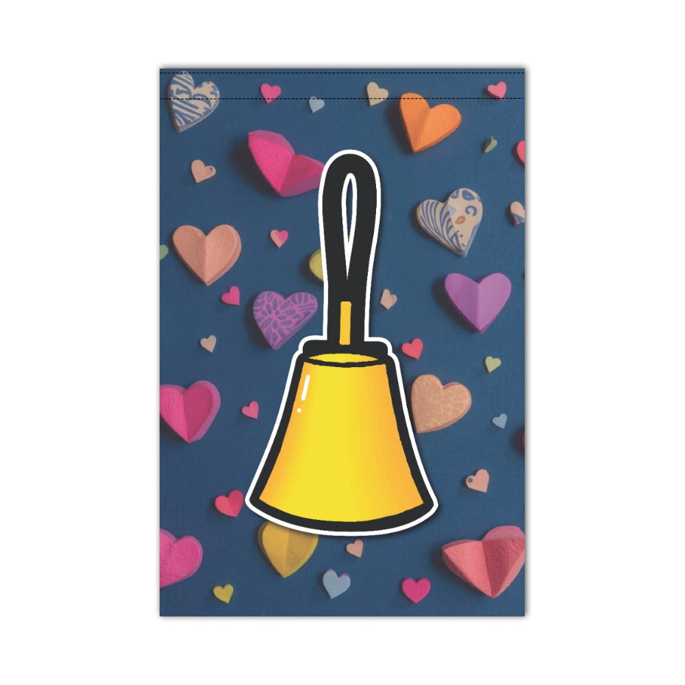 Handbell & Hearts Garden Flag 36" x 60"