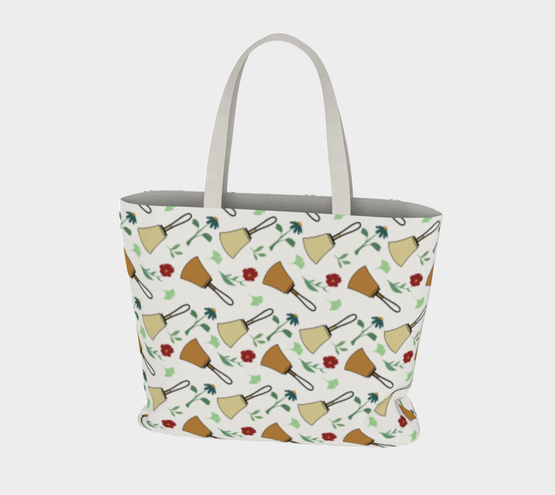 Bell Floral White Market Tote