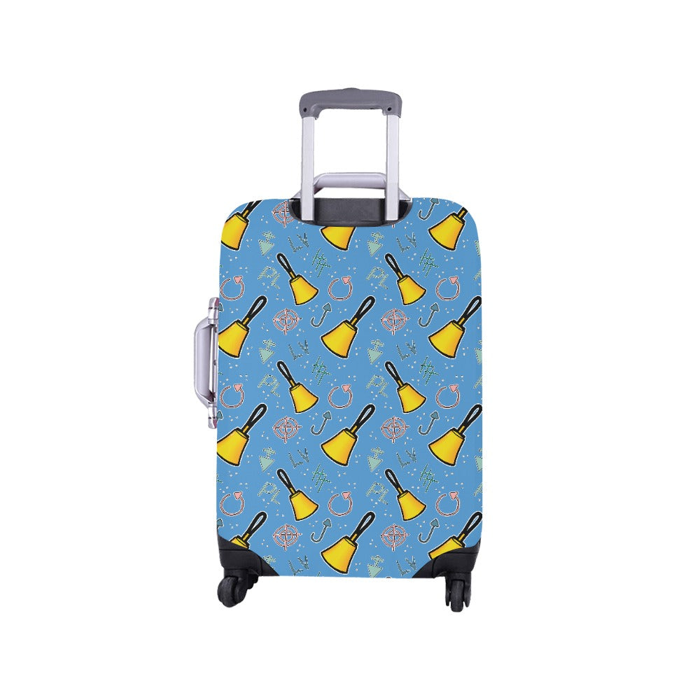 Cartioon Handbell Blue Luggage Cover (18"-21") (Small)