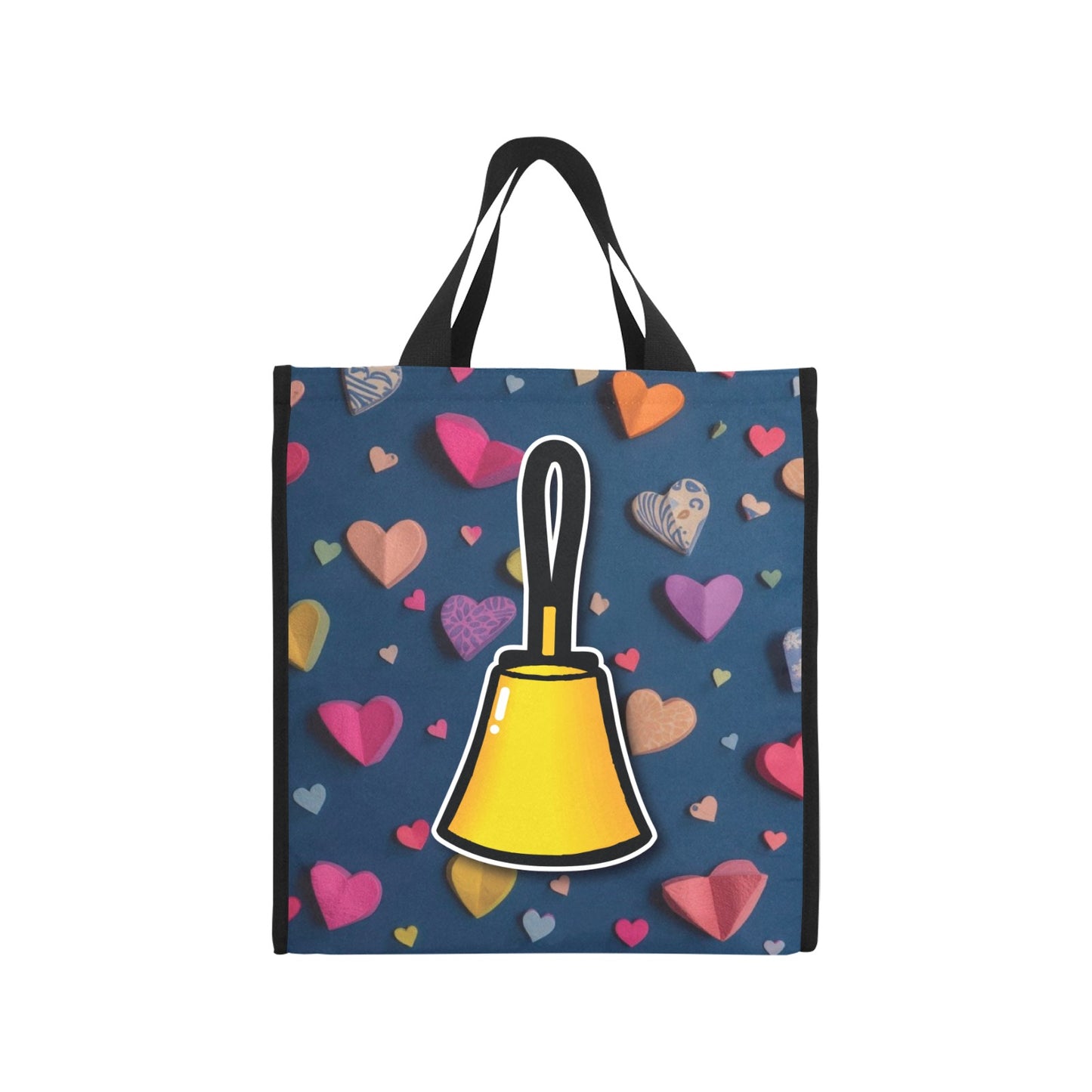 Handbell & Hearts Picnic Tote Bag