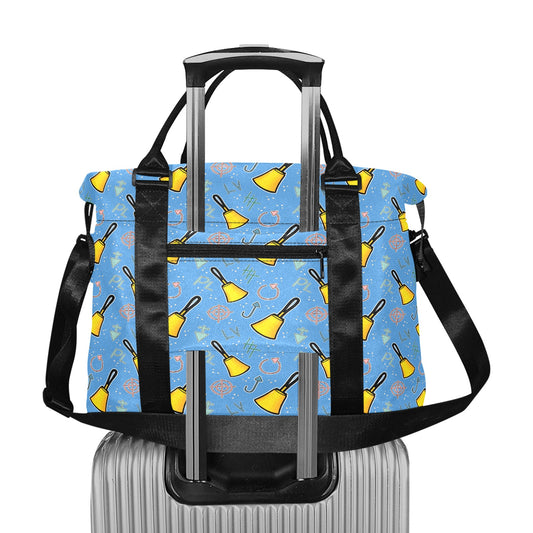 Cartoon Handbell Blue Duffle Bag