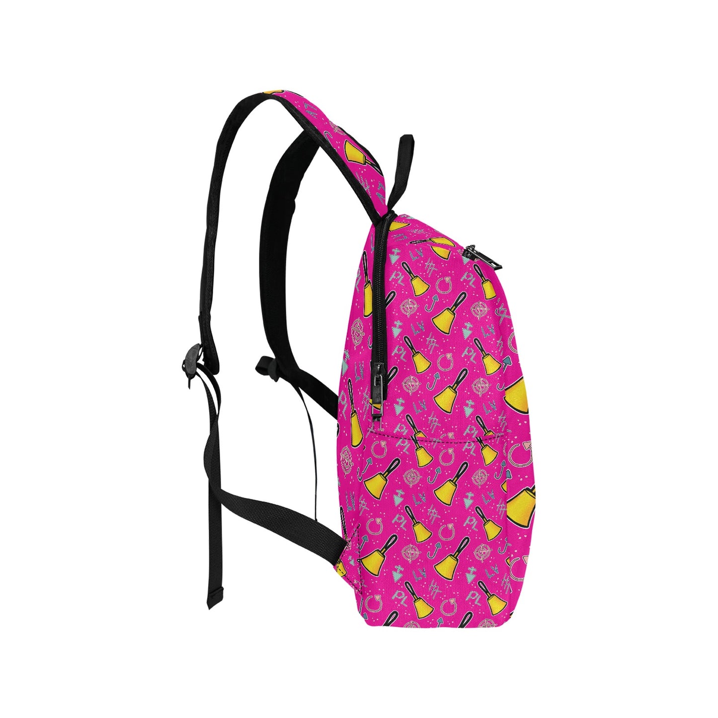 Cartoon Handbell Pink Lightweight Casual Backpack