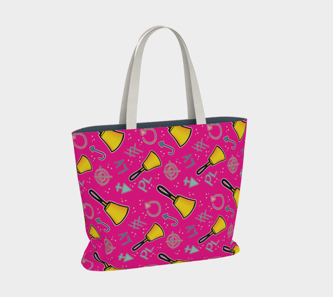 Cartoon Handbell Market Tote