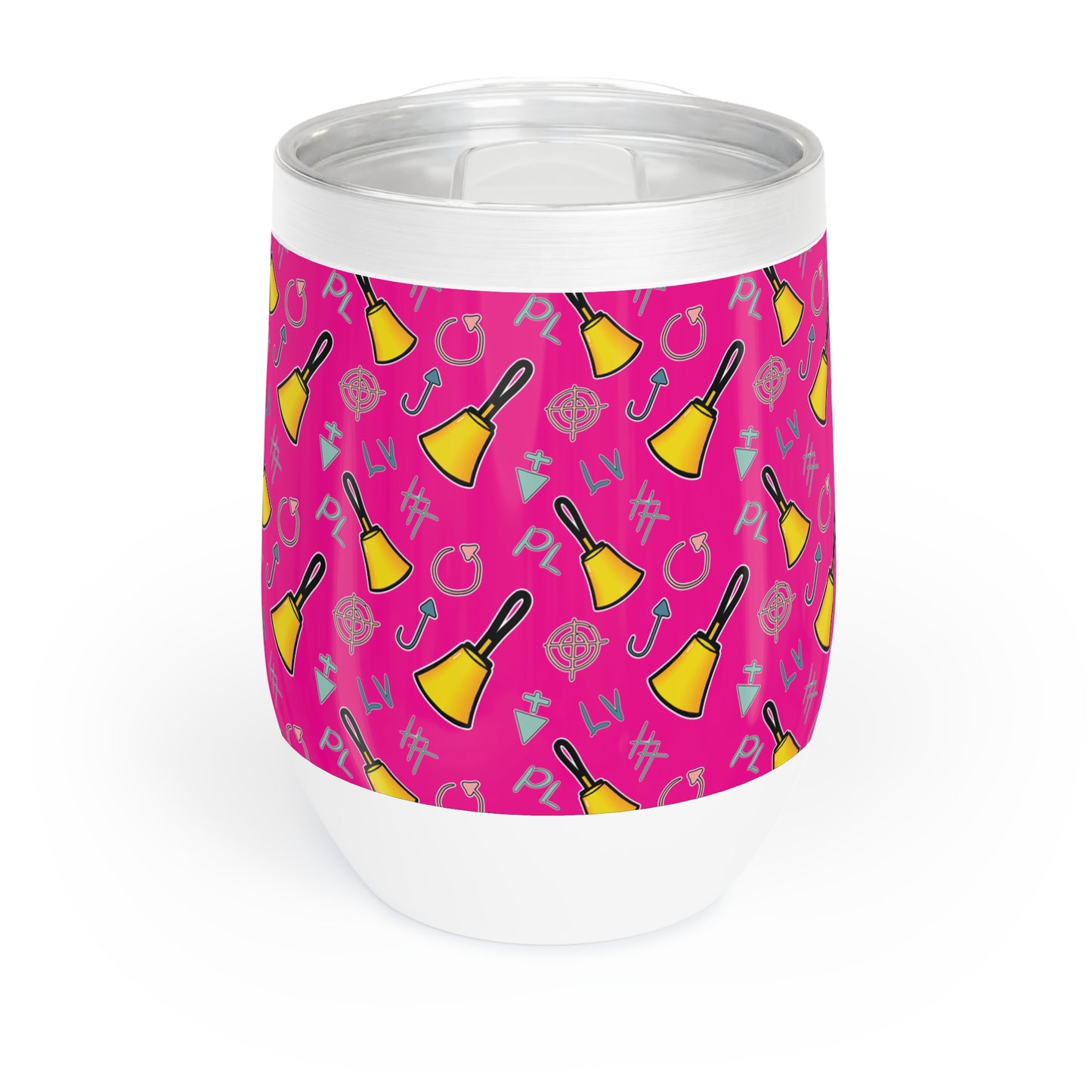 Chill Wine Tumbler with Fun Bell Design - Perfect for Parties & Celebrations
