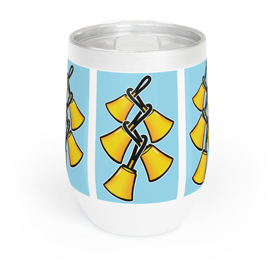 Chill Wine Tumbler with Colorful Bell Tree Design - Perfect for Celebrations & Gatherings