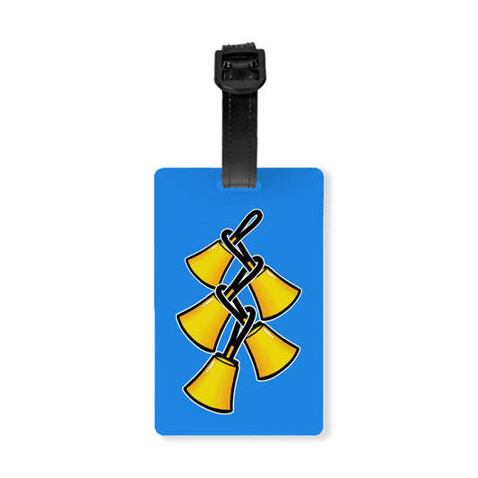 Handbell Bell Tree Luggage Tag - Blue