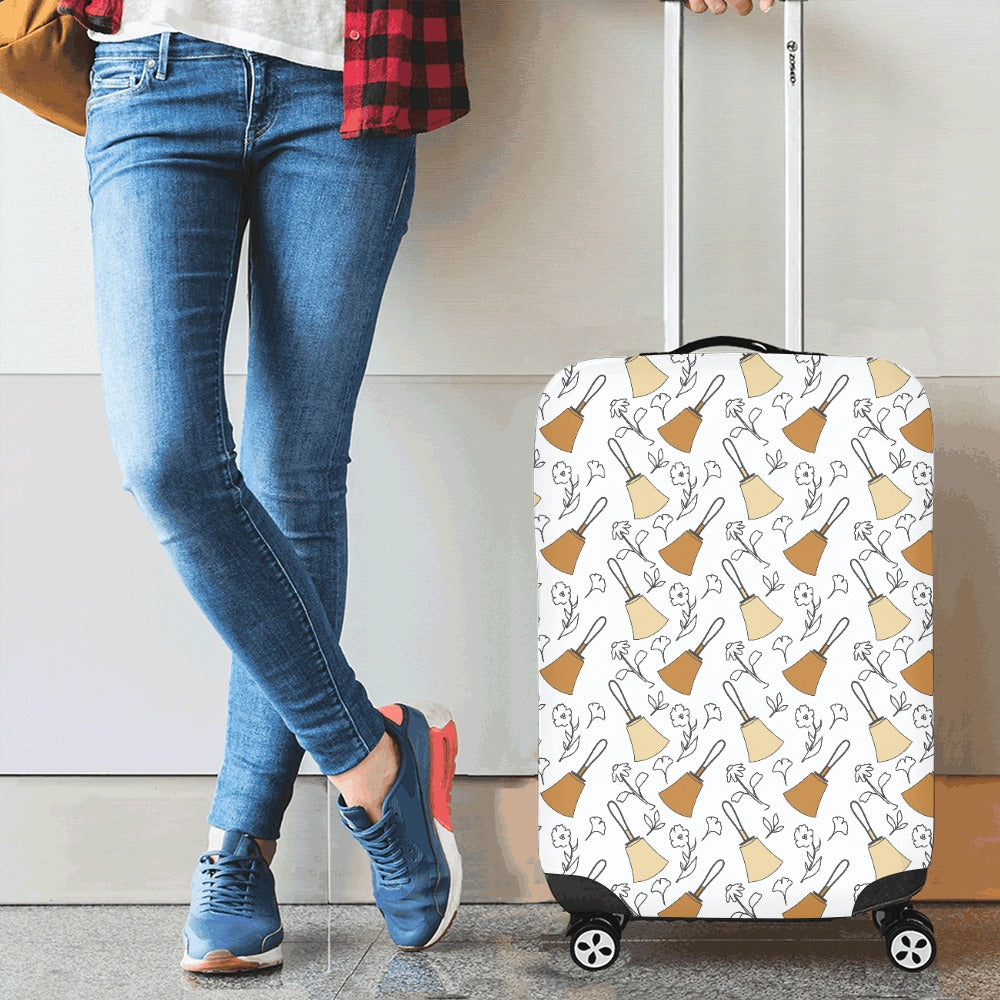 Bell Floral Black & White Luggage Cover (18"-21") (Small)