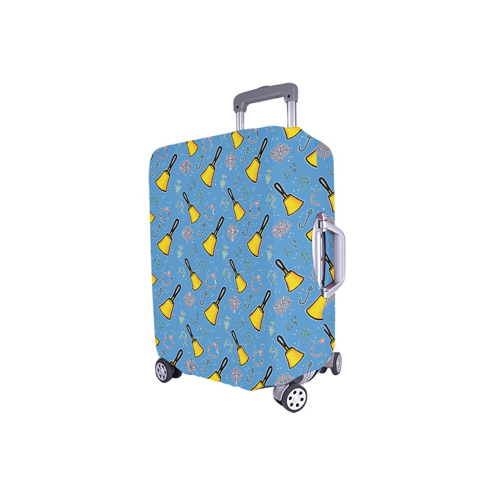 Cartioon Handbell Blue Luggage Cover (18"-21") (Small)