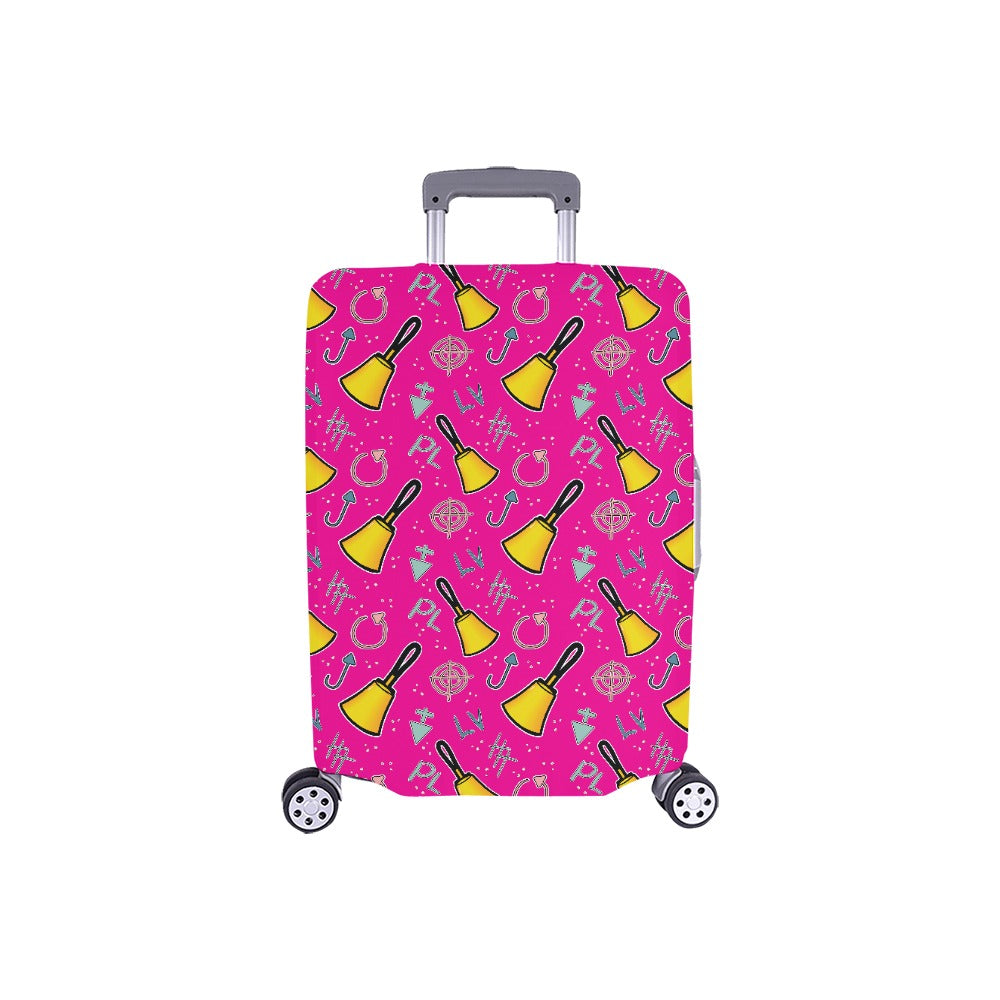 Cartoon Handbell Pink Luggage Cover (18"-21") (Small)