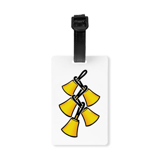 Handbell Bell Tree Luggage Tag - White