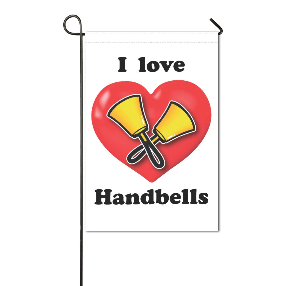 I Love Handbells Garden Flag 12''x18''(Without Flagpole)