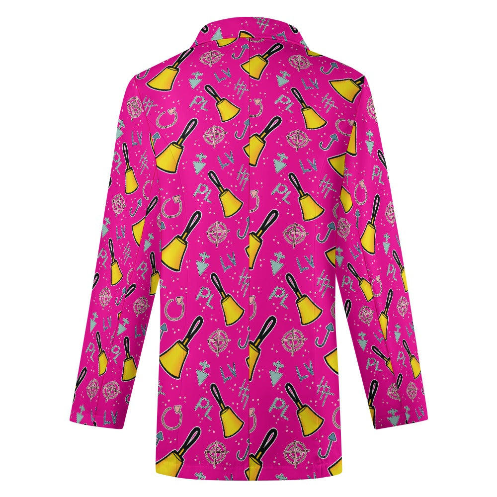 Cartoon Handbell Pink Women's Casual Suit