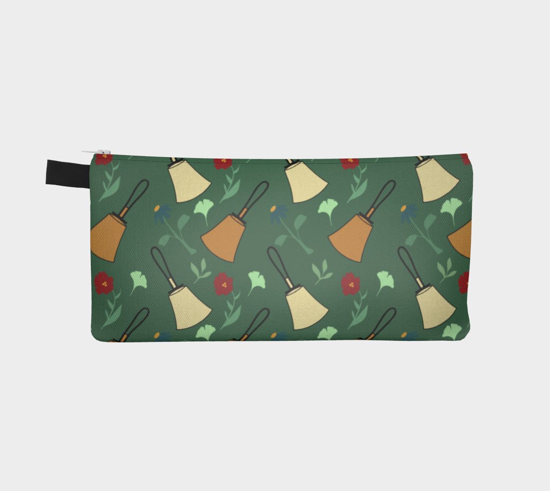 Bell Floral Deep Green Pencil Case