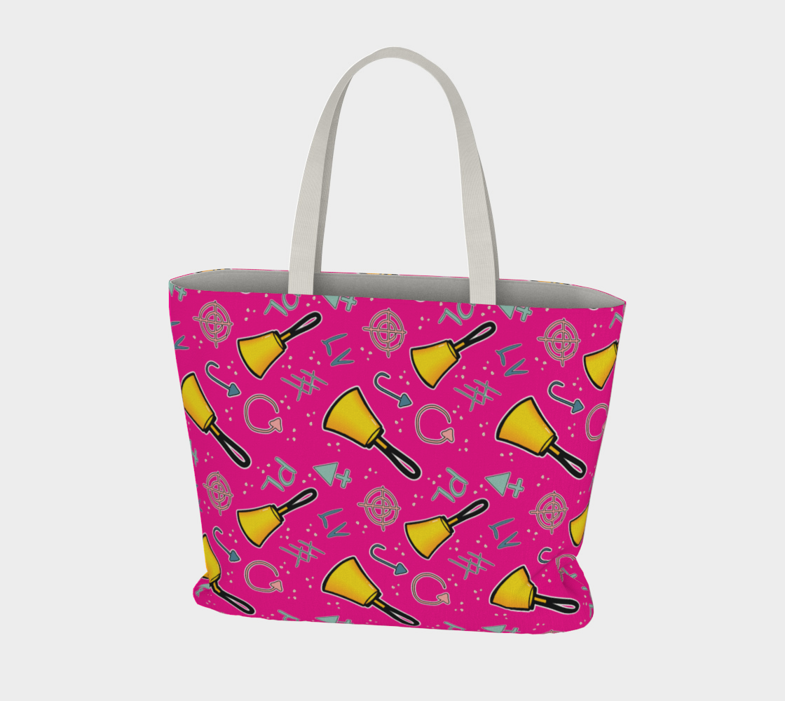 Cartoon Handbell Market Tote