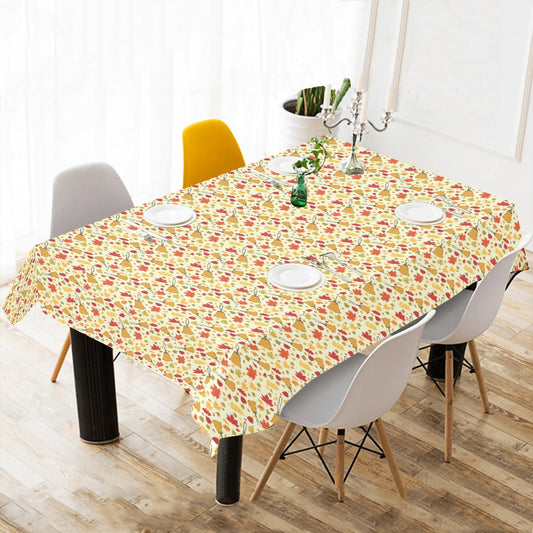 Handbell Falling Leaves Tablecloth 104"x 60"