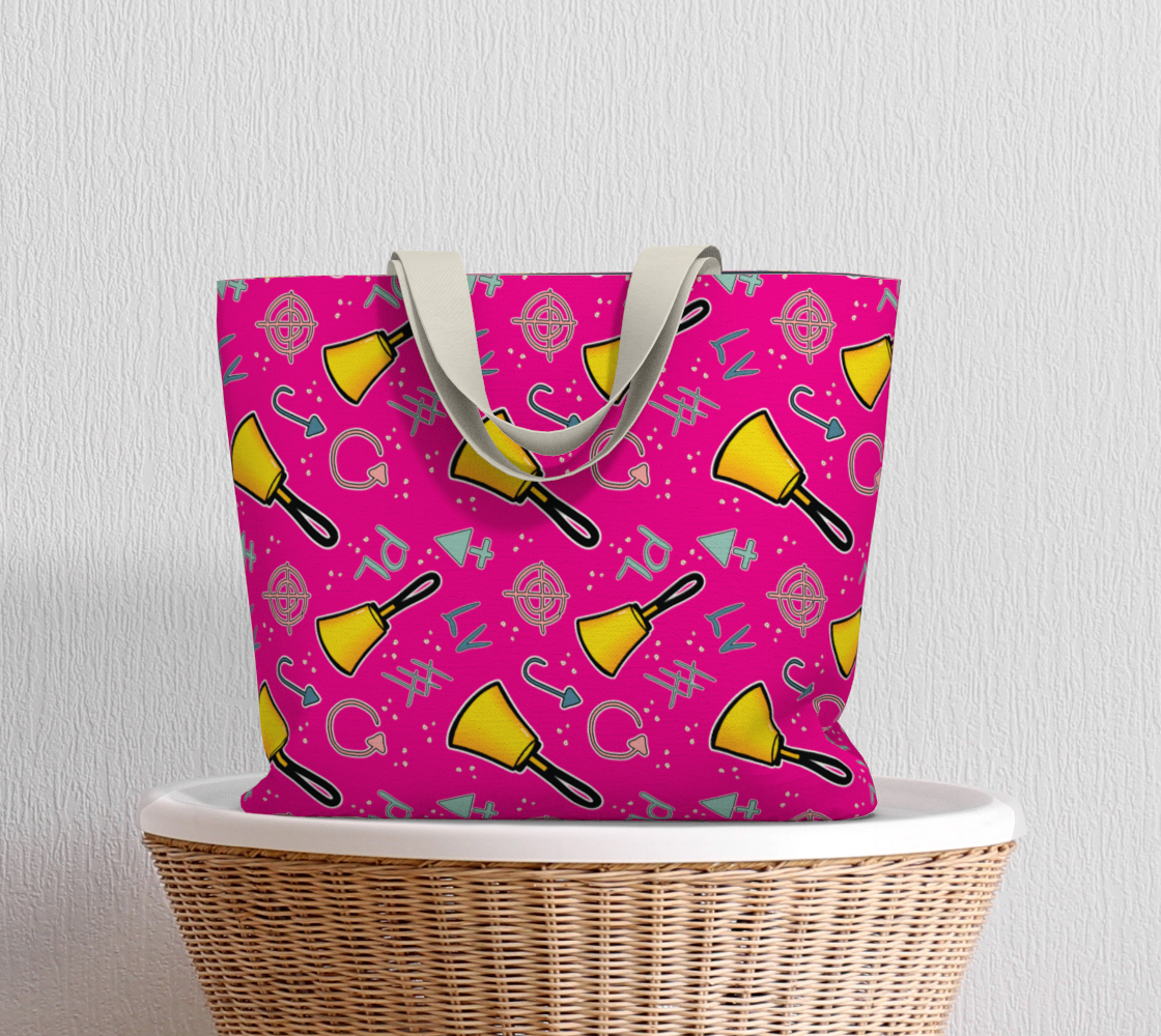 Cartoon Handbell Market Tote