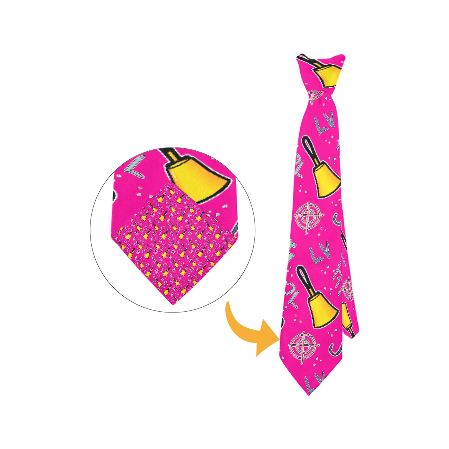 Cartoon Handbell Necktie
