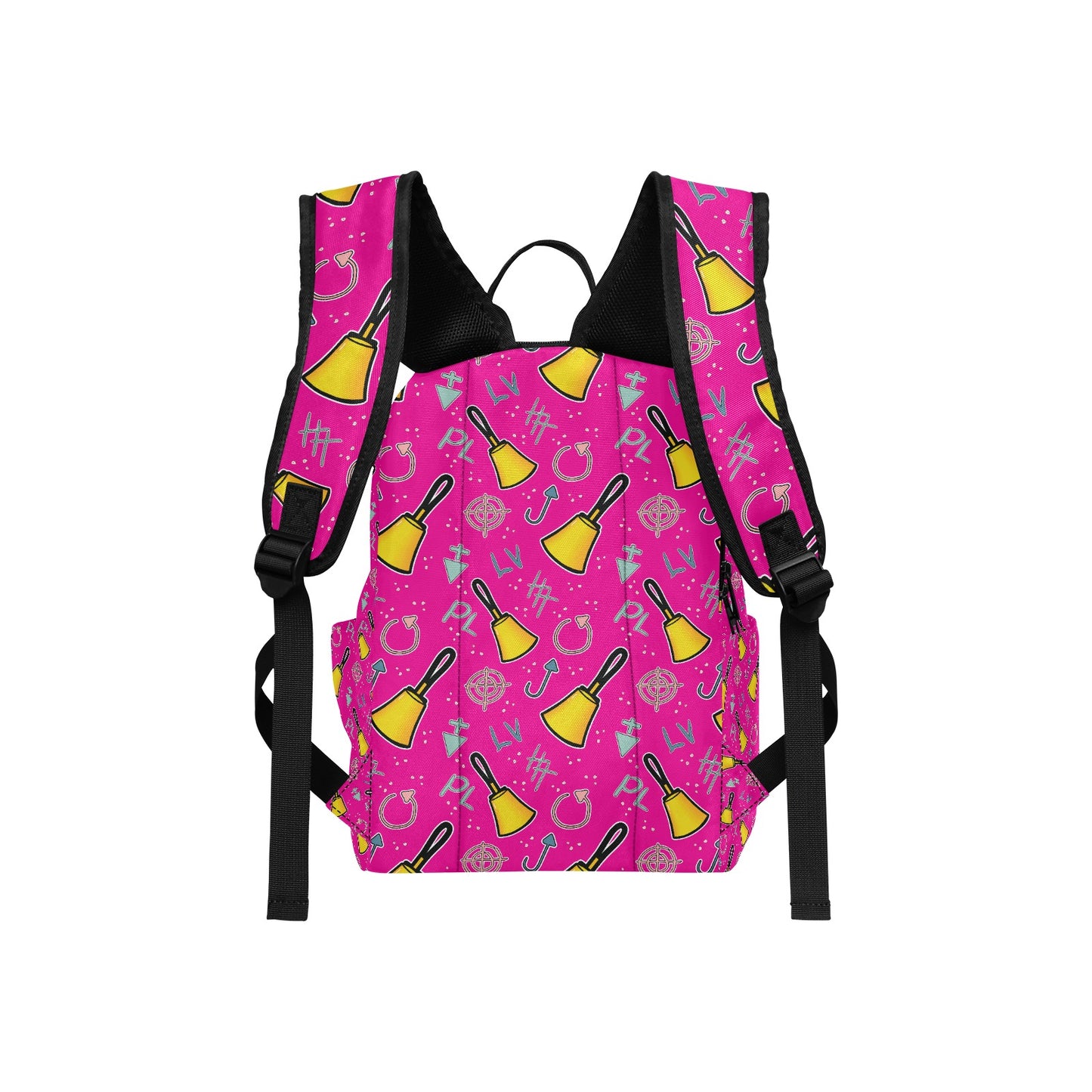 Cartoon Handbell Pink Lightweight Casual Backpack