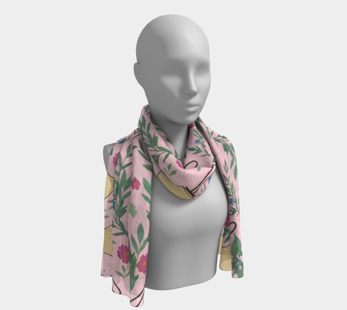 Bell Floral Random Silk Scarf