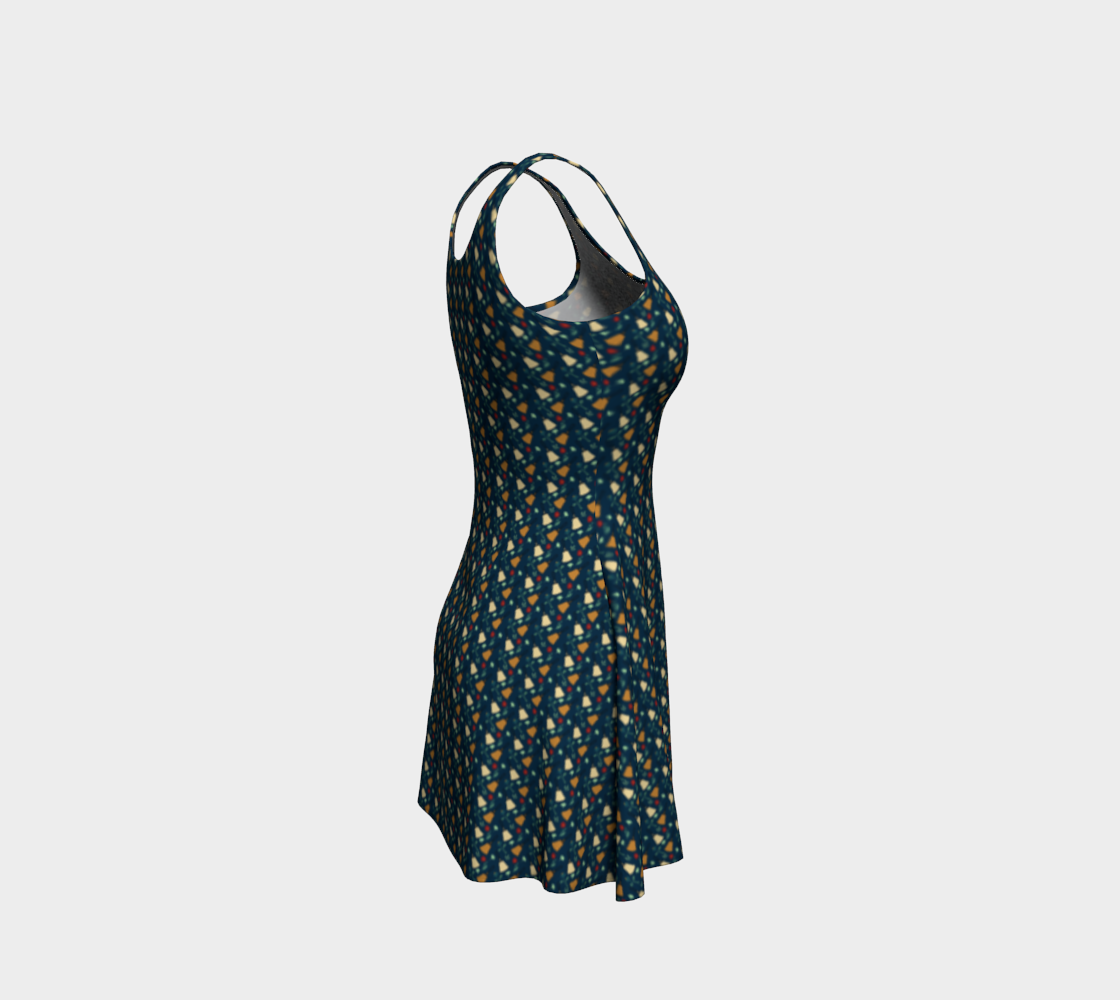 Navy Bell Floral Tank Dress