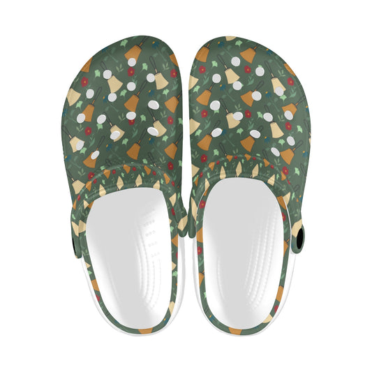Bell Floral Deep Teal Print Adults Clogs