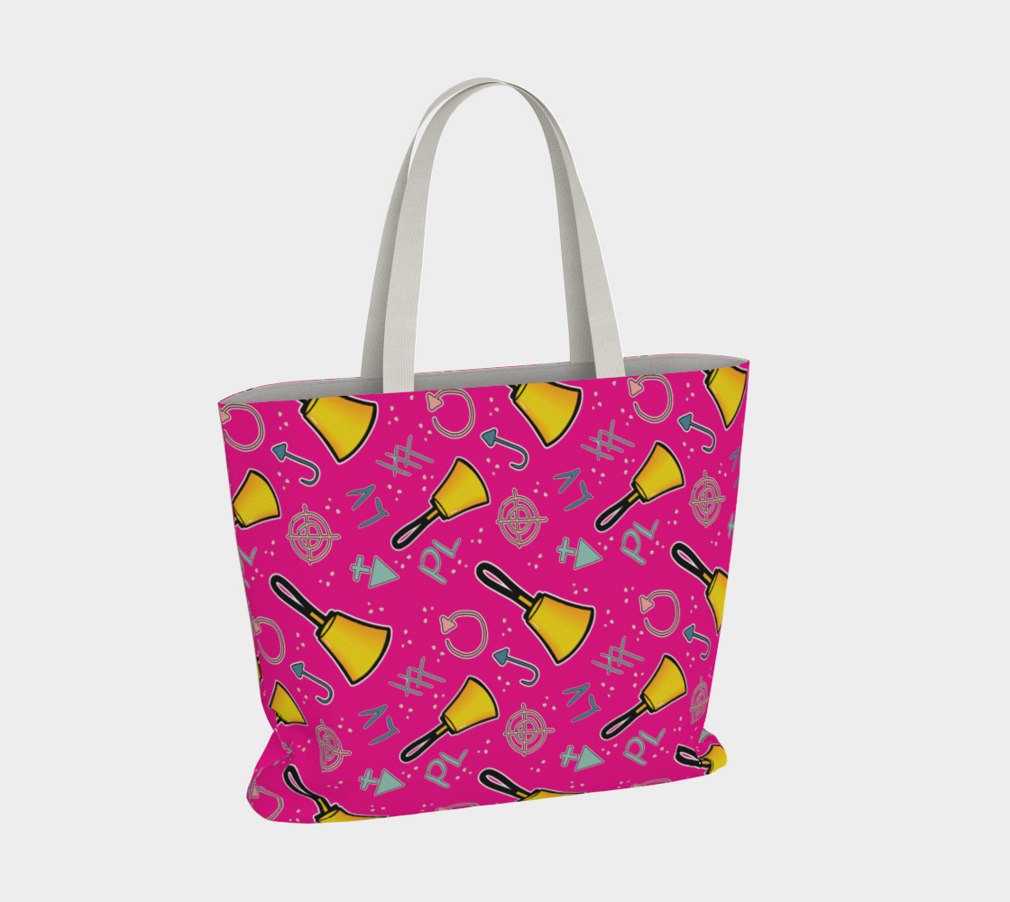 Cartoon Handbell Market Tote