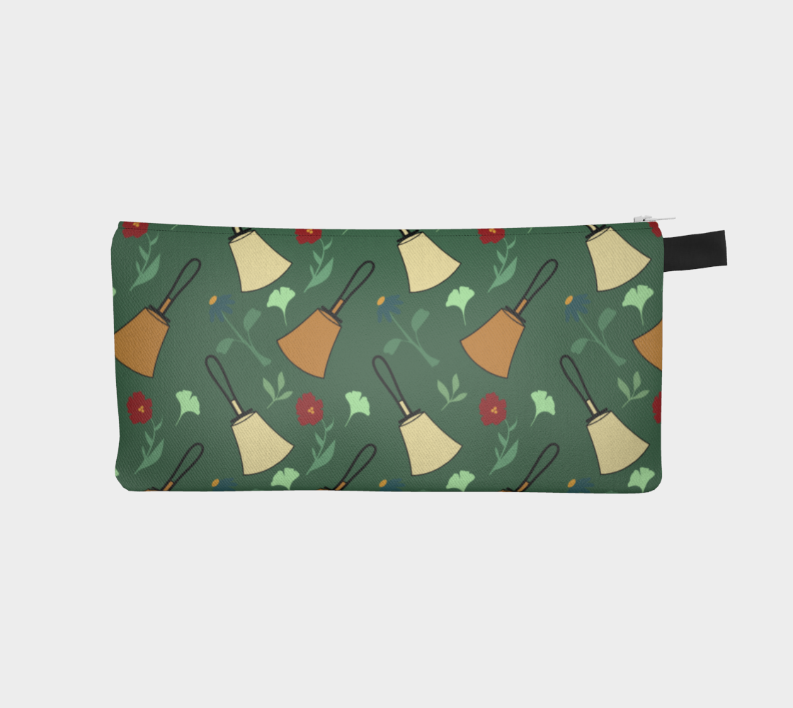 Bell Floral Deep Green Pencil Case