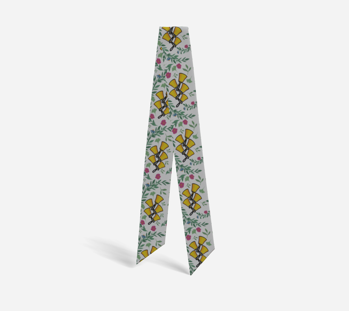 Bell Tree Floral Mini Scarf