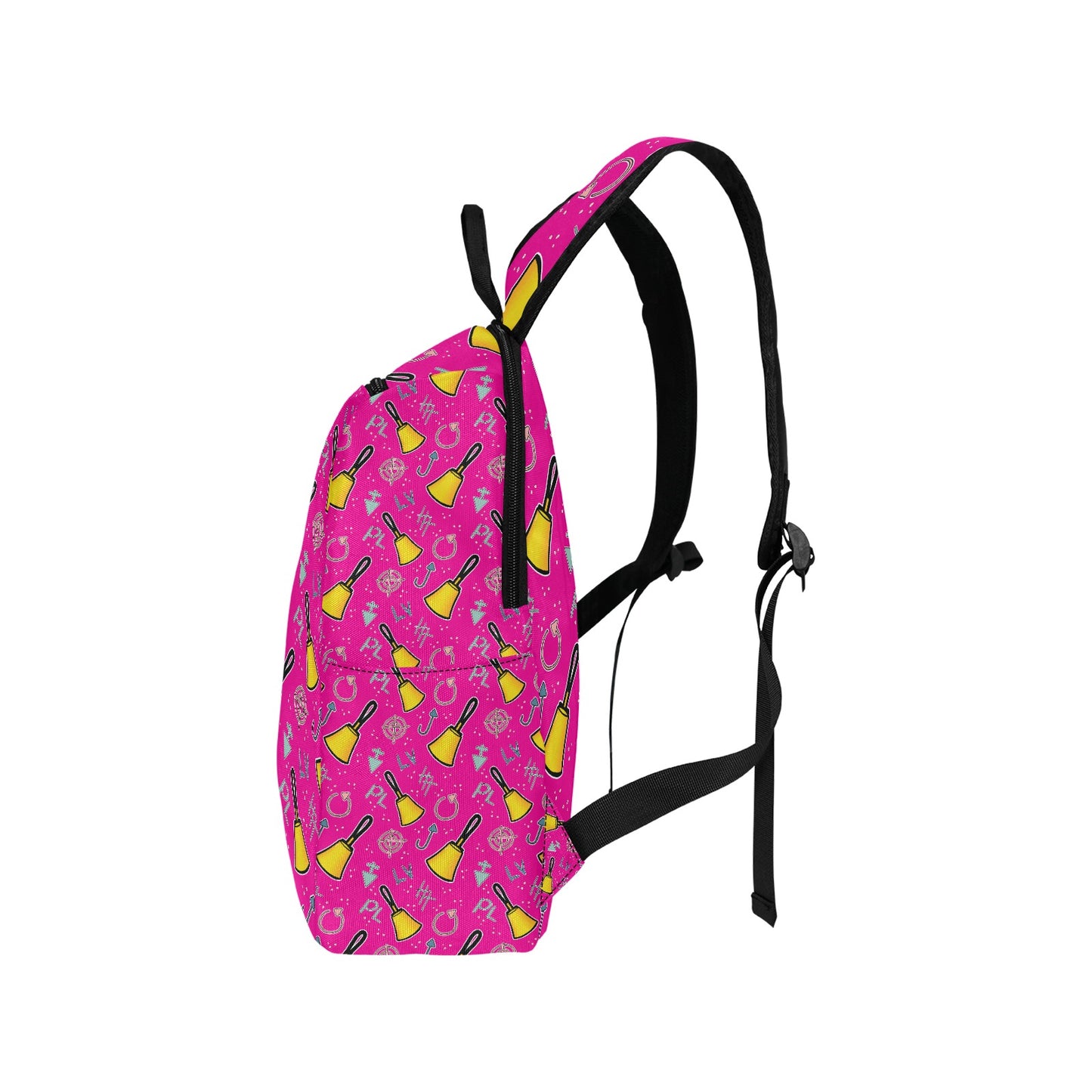 Cartoon Handbell Pink Lightweight Casual Backpack