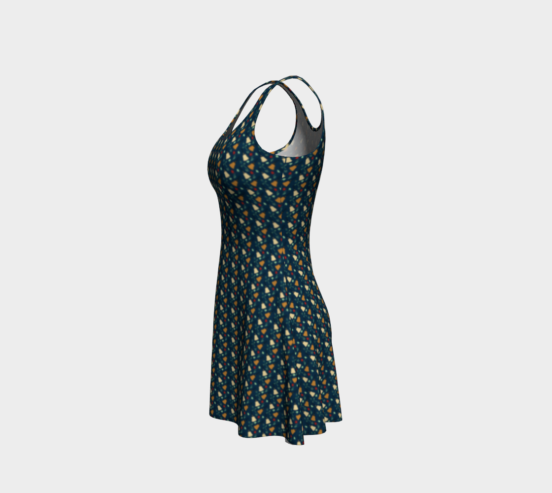 Navy Bell Floral Tank Dress