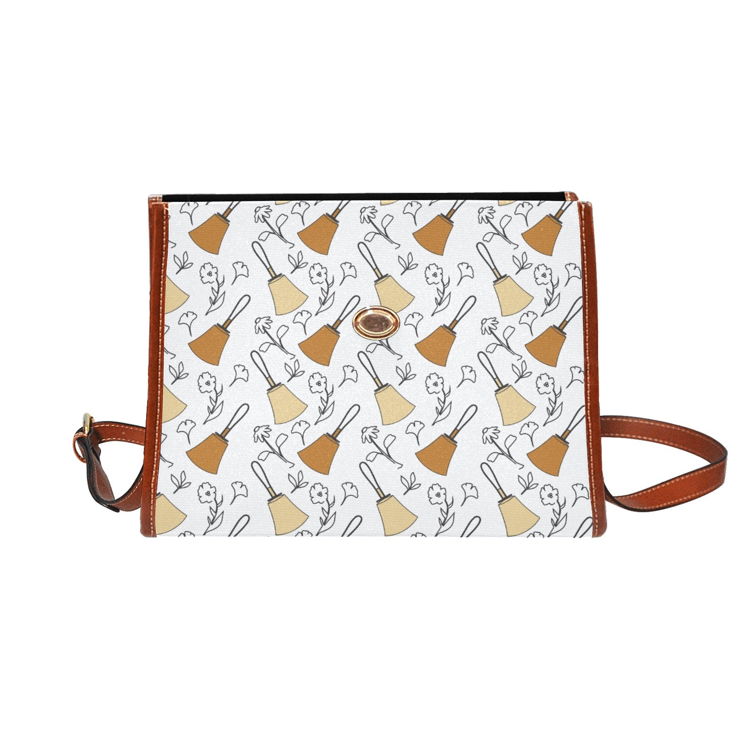 Bell Floral Waterproof Canvas Bag-Brown