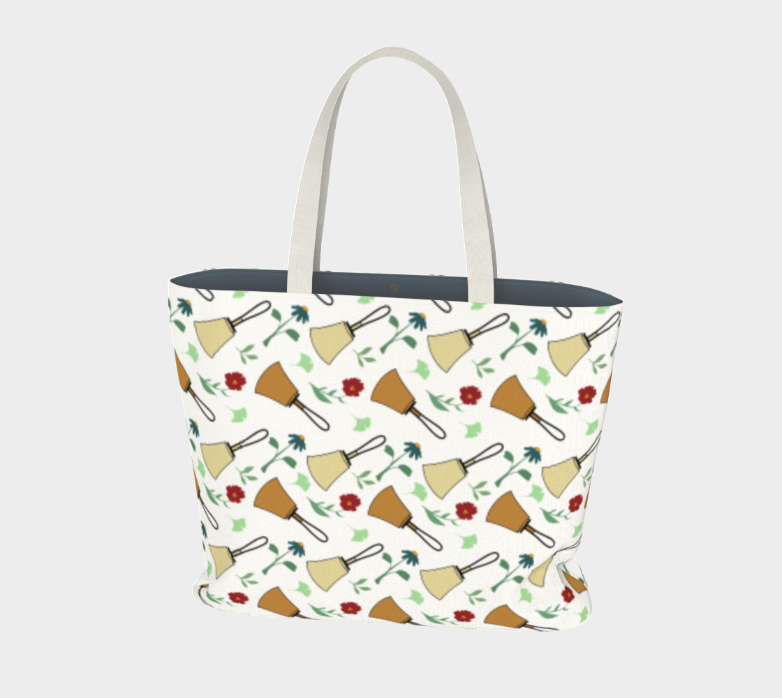 Bell Floral White Market Tote